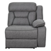 Higgins Upholstered Right Arm Facing Power Recliner - Grey