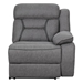 Higgins Upholstered Right Arm Facing Power Recliner - Grey - COA5311