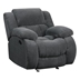 Weissman Upholstered Padded Arm Glider Recliner - Grey