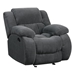 Weissman Upholstered Padded Arm Glider Recliner - Grey - COA5333