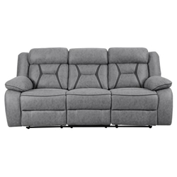 Higgins Upholstered Motion Reclining Sofa - Grey 