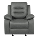 Nova Upholstered Padded Arm Glider Recliner - Dark Grey - COA5366