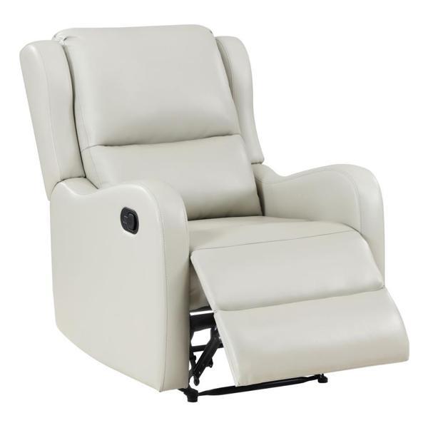 Kelsey Upholstered English Arm Recliner Chair - Ivory 