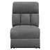 Bahrain Armless Power Recliner - Charcoal - Grey