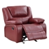 Camila Upholstered Glider Recliner Chair - Red