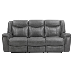 Conrad Motion Sofa - Grey Leatherette 