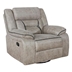 Greer Upholstered Swivel Glider Recliner Chair - Taupe