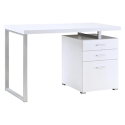 Brennan 3-Drawer Office Computer Desk - White 