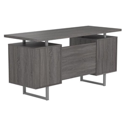 Lawtey 2-Drawer Office Computer Desk - Weathered - Grey 