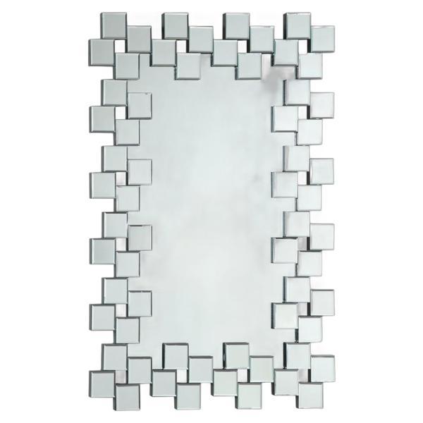 Pamela Rectangular Frameless Wall Mirror - Silver 