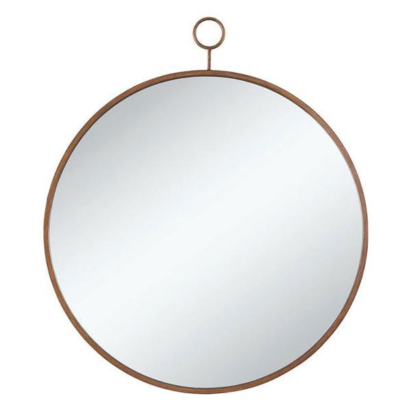 Eulaina Round Wall Mirror - Gold 