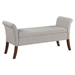 Farrah Velvet Upholstered Rolled Arm Storage Bench - Beige - COA6462