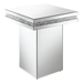 Elora Square Mirrored Accent Side Table - Silver - COA6707