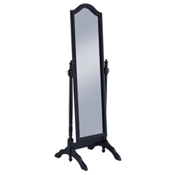 Cabot Wood Adjustable Full Length Cheval Mirror - Black 