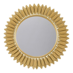 Tuscany Sunburst Wall Mirror - Gold Finish Frame - Silver 