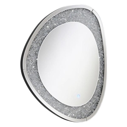 Mirage Acrylic Crystal LED Wall Mirror - Silver 