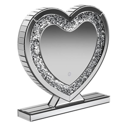 Euston Heart Shaped Vanity Mirror - Silver 