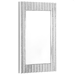 Aideen Acrylic Crystal Wall Mirror - Silver 