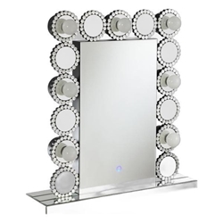 Aghes Vanity Mirror with Lighting - Silver 