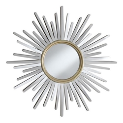 Beiwen Sun Burst Wall Mirror - Champagne - Gold 