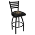 Black Wrinkle Vegas Golden Knights Swivel 25-Inch Counter Stool with Ladder Style Back