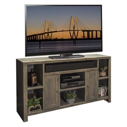 Joshua Creek 64" TV Stand Console for TVs up to 70 inches - No Assembly Required - Barnwood Finish 