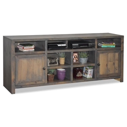 Joshua Creek 84" TV Stand Console for TVs up to 95 inches - No Assembly Required - Barnwood Finish 