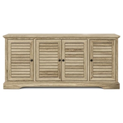 Topanga 68" 4-Door TV Console for TVs up to 80 inches - No Assembly Required - Alabaster finish 