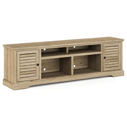 Topanga 83" TV Stand Console for TVs up to 95 inches - No Assembly Required - Alabaster finish 