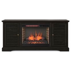 Topanga 68" Electric Fireplace TV Console for TVs up to 80 inches - Clove finish - Quick Assembly 