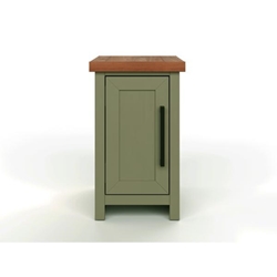 Vineyard 14" Chairside Table - No Assembly Required - Sage Green and Fruitwood Finish 