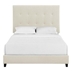 Bridger King Size Beige Tufted Upholstered Platform Bed - Quick Assembly