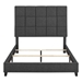 Bridger King Size Grey Squares Upholstered Platform Bed - Quick Assembly - LGH1170