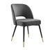 Rouse Performance Velvet Dining Side Chair - Charcoal