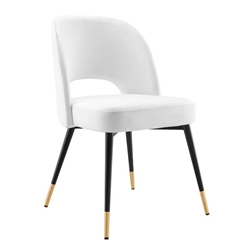 Rouse Performance Velvet Dining Side Chair - White 