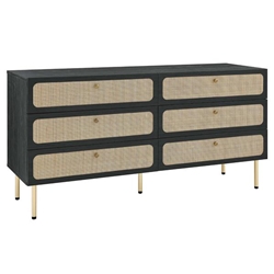 Chaucer 6-Drawer Dresser - Black 