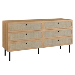 Chaucer 6-Drawer Dresser - Oak 