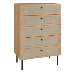 Chaucer 5-Drawer Chest - Oak 