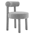 Toulouse Boucle Fabric Dining Chair - Light Gray