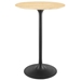 Lippa 28" Round Wood Grain Bar Table - Black Natural - MOD10569