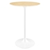 Lippa 28" Round Wood Grain Bar Table - White Natural