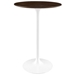 Lippa 28" Round Wood Grain Bar Table - White Cherry Walnut - MOD10587