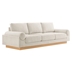 Oasis Upholstered Fabric Sofa - Ivory