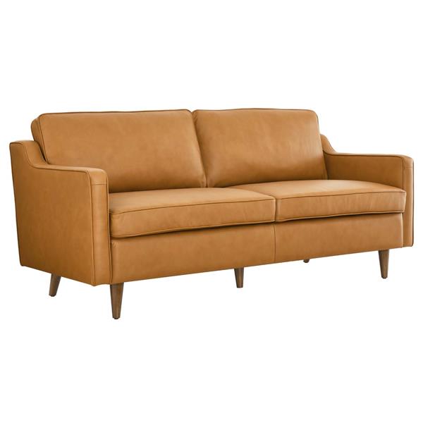 Impart Genuine Leather Sofa - Tan 
