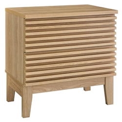 Render Two-Drawer Nightstand - Oak 