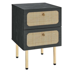 Chaucer 2-Drawer Nightstand - Black 