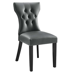 Silhouette Dining Vinyl Side Chair - Gray 