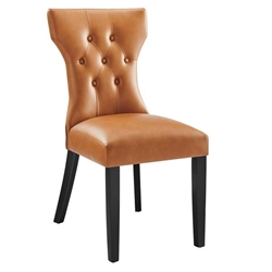 Silhouette Dining Vinyl Side Chair - Tan 