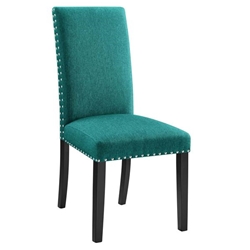 Parcel Dining Upholstered Fabric Side Chair - Teal 