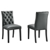 Duchess Dining Chair Vinyl Set of 2 - Gray